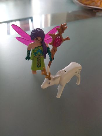 Playmobil fée et son chevreuil