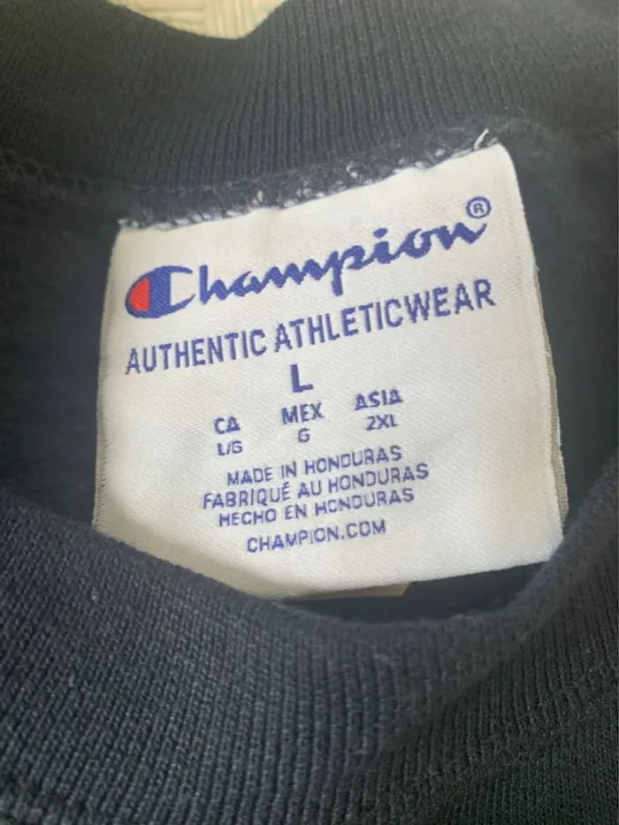 Sweat Champion UNCW bleu marine Taille L - photo numéro 2