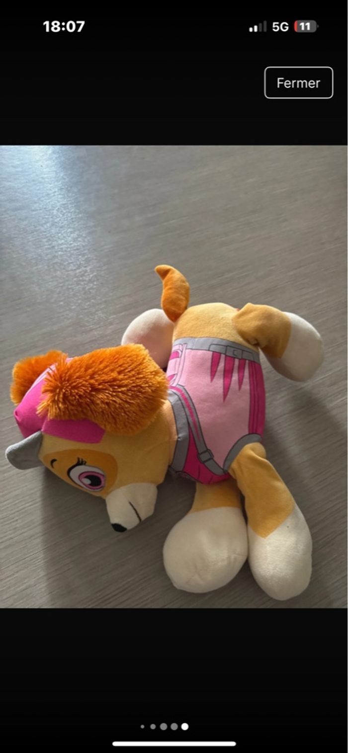 Lot peluche pat patrouille Stella et chaise - photo numéro 4