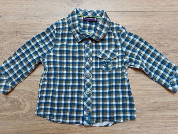Ensemble garcon chemise à carreaux et pantalon kaki - photo numéro 4
