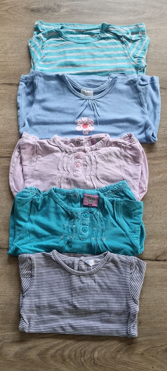 Lot t-shirts ML 24 mois