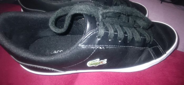 Baskets cuir noir Lacoste - photo numéro 3