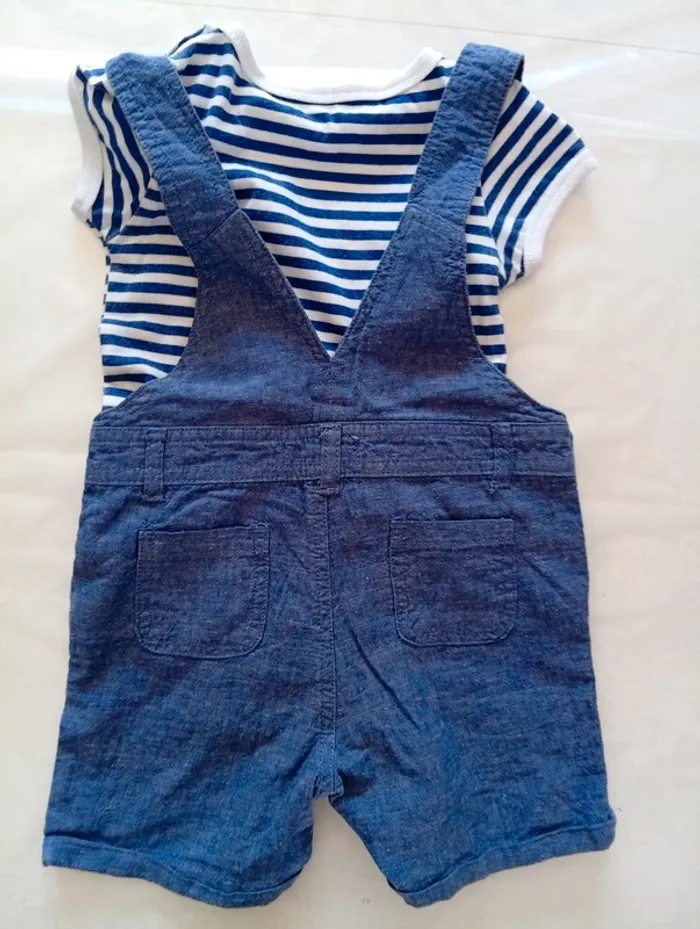 Ensemble bodie et salopette short - photo numéro 3