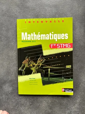 Livre mathématique, première STMG