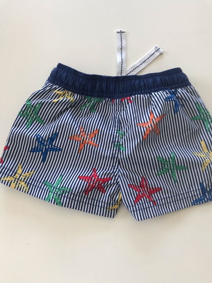 Short de bain bébé rayé marine 6M - photo numéro 2