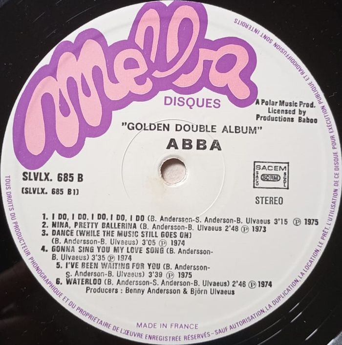 Vends Vinyle ABBA Golden double album vitesse 33 tours format 30 cm année 1976 - photo numéro 9