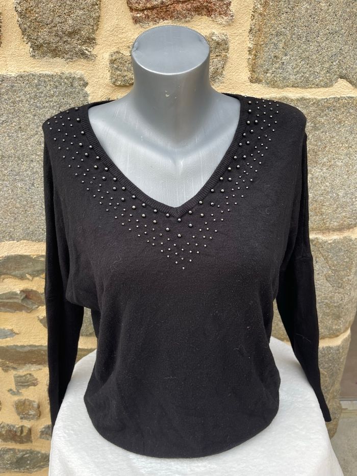 Pull col V en maille - Cache Cache