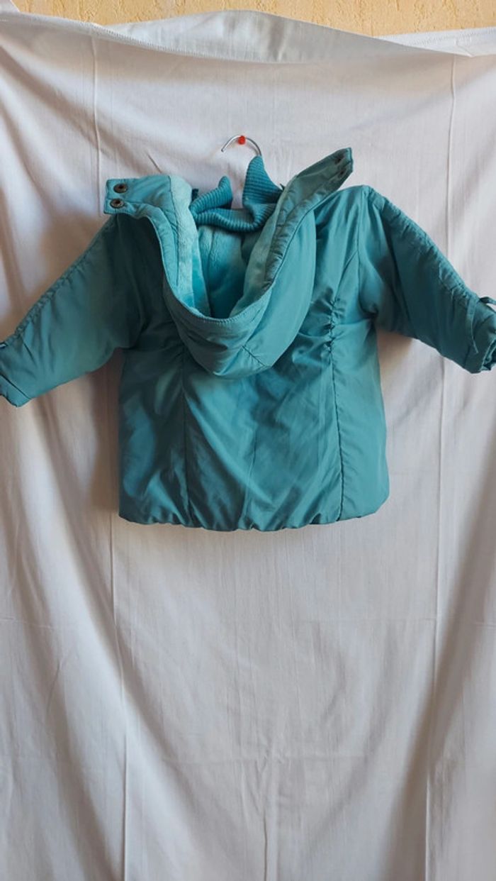 Blouson à capuche- intérieur polaire garçon taille 9 mois - photo numéro 2