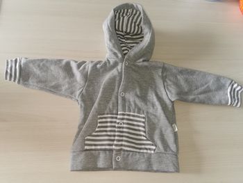 Gilet à capuche gris