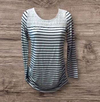 Pull maternité à rayure