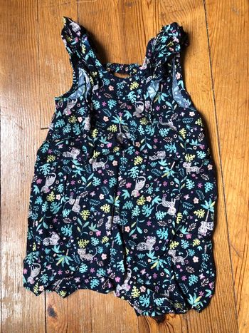 Barboteuse combi manche a volant