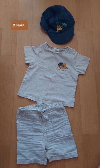 Ensemble trois pièces garçon 9 mois