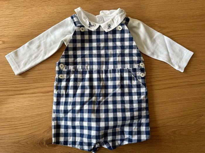 Salopette / combi short Jacadi et body col - photo numéro 2