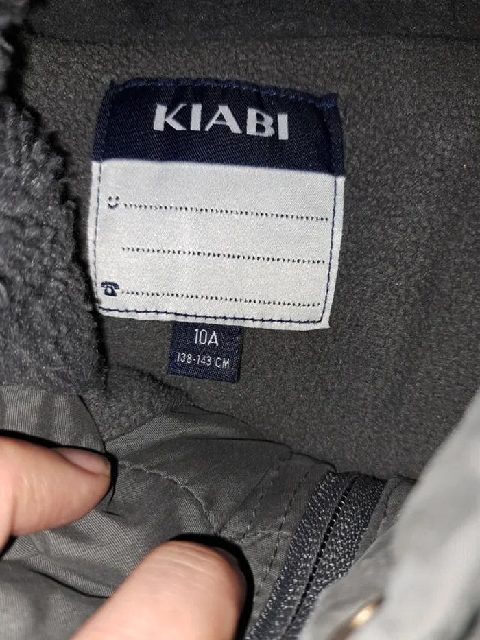 Manteau hiver Kiabi fille 10 ans doublé moumoute - photo numéro 2