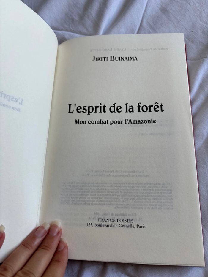 Livre L’Esprit de la forêt – Témoignage Amazonie – France Loisirs – Écologie et spiritualité - photo numéro 9