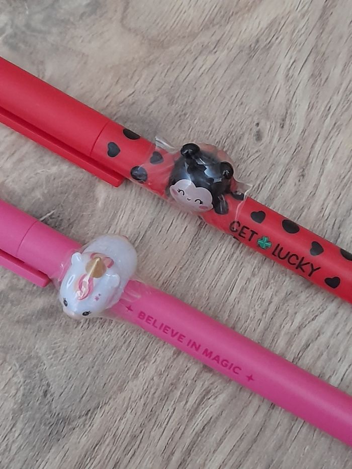 Stylos Legami Licorne et Coccinelle