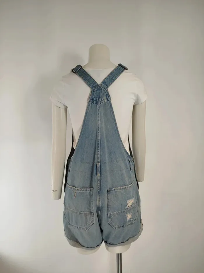 Salopette short en Jean femme - Taille 38 M - A169 - photo numéro 5
