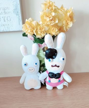 🦄 2 peluches Lapins Crétins 🦄