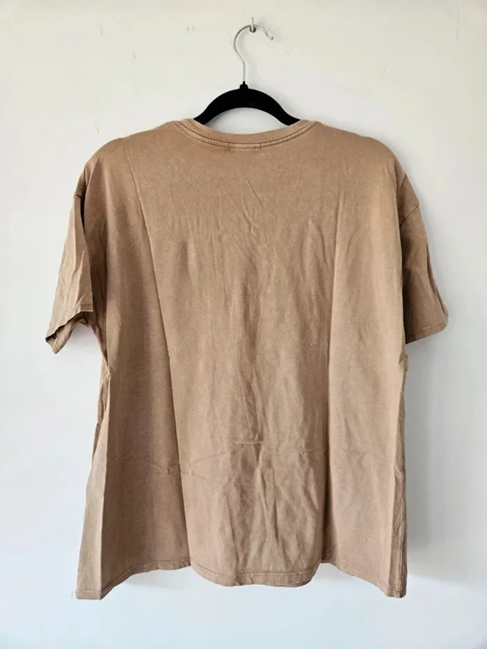 T-shirt oversize marron taille 38 / M - photo numéro 3