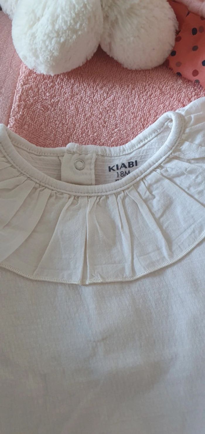 Tee-shirt Kiabi col pierrot taille 18 mois - photo numéro 3