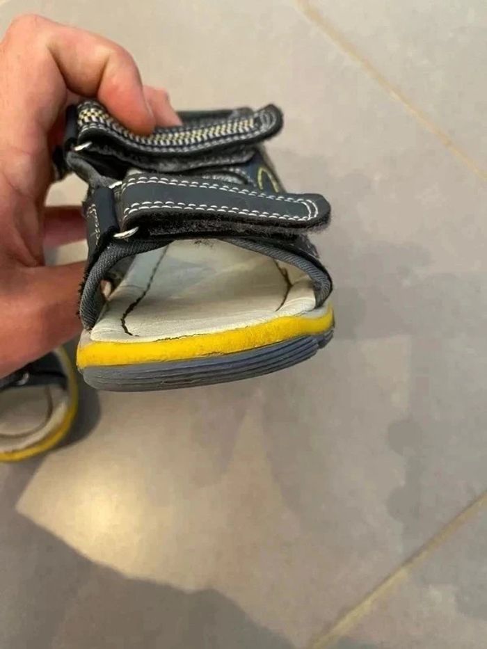 Sandales - Trotop - Bleu, Gris & Jaune - Pointure: 25 - Très Bon état - photo numéro 5