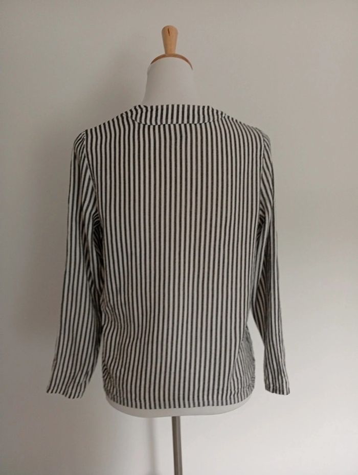 Karl Marc John- chemise à rayures taille S | noir et blanc - photo numéro 2