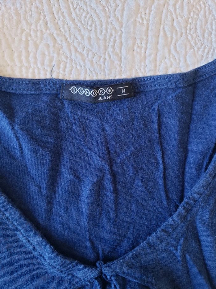 Débardeur bleu, taille M ou 38, marque bonobo, très bon état - photo numéro 2