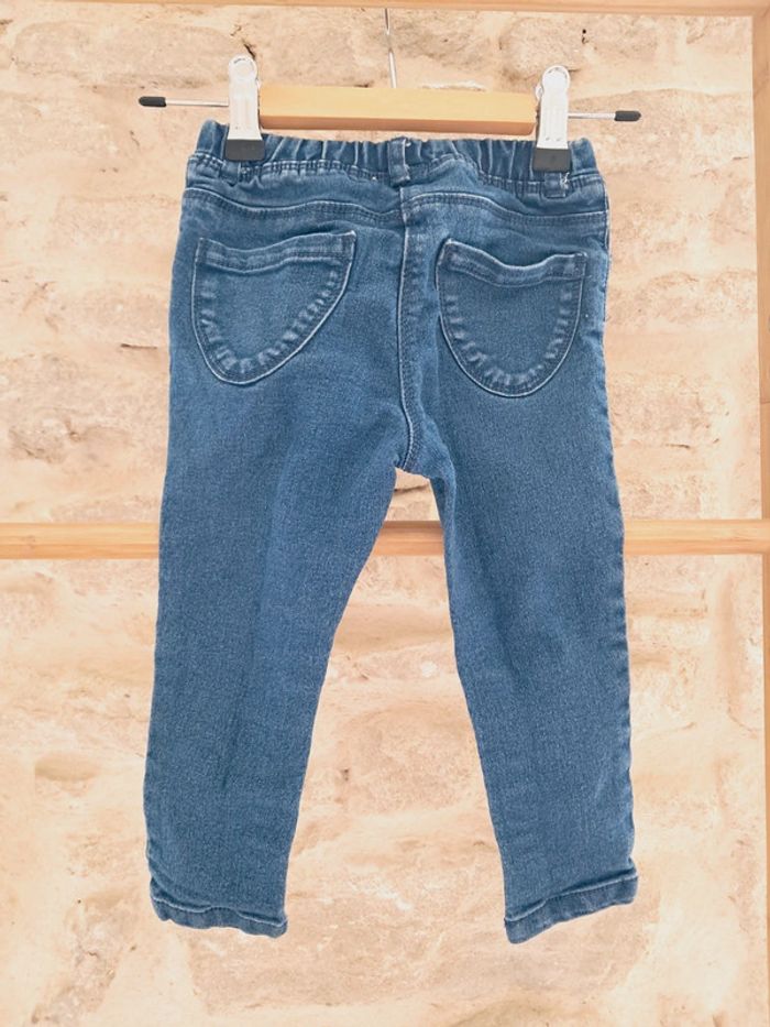 Jeans poches coeur 24 mois 86cm dpam neuf - photo numéro 3