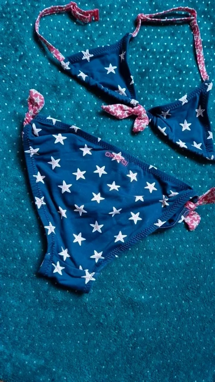 Ensemble maillot de bain bleu étoile Okaïdi 4 ans - photo numéro 2