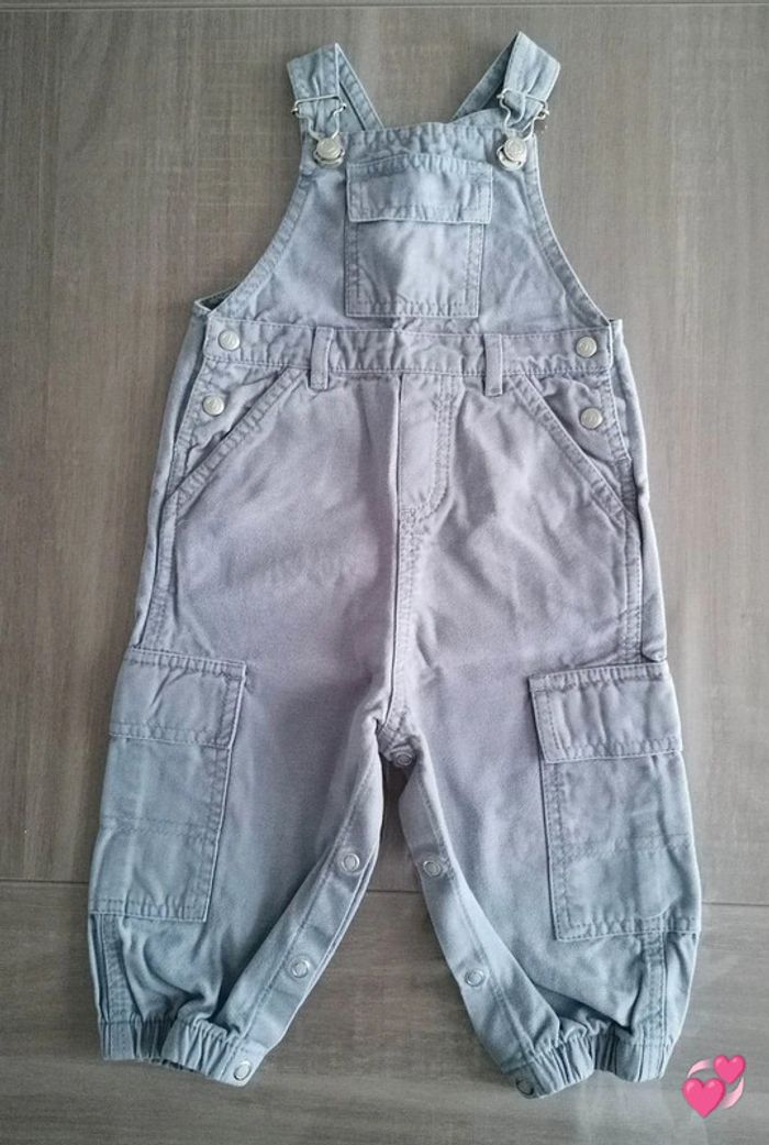 Salopette grise Petit Bateau 12 mois