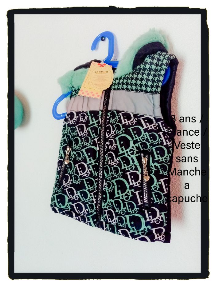 3 ans diff marques veste zippé a capuche  avec fausse fourrure autom hiver /neuf avec étiquette - photo numéro 2
