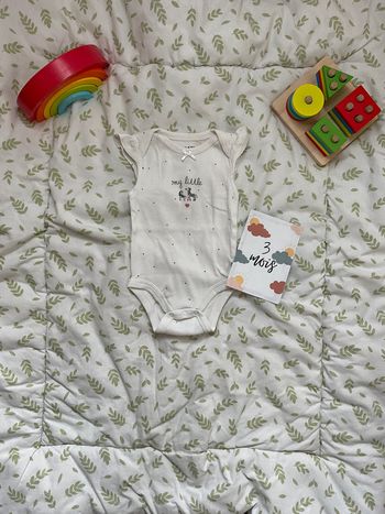 body manches courtes blanc à pois 3 mois kiabi