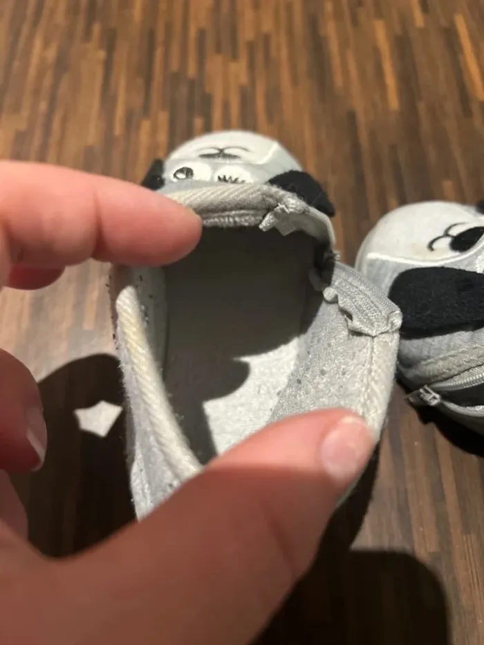 Chaussons zippés enfant garcon gris motif chien taille 22 - photo numéro 12
