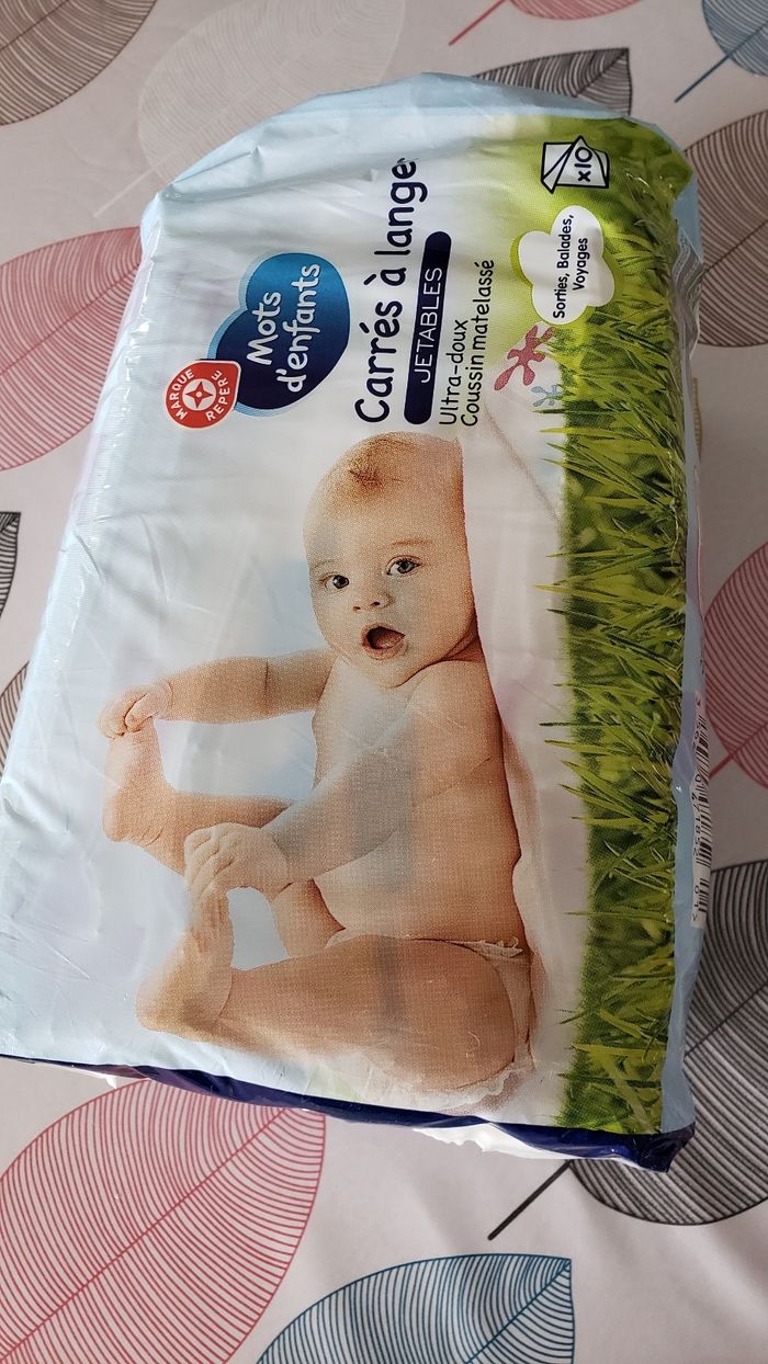 Carrés de lange jetables