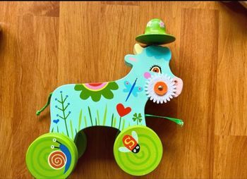 Vache « Smilyen bois à tirer