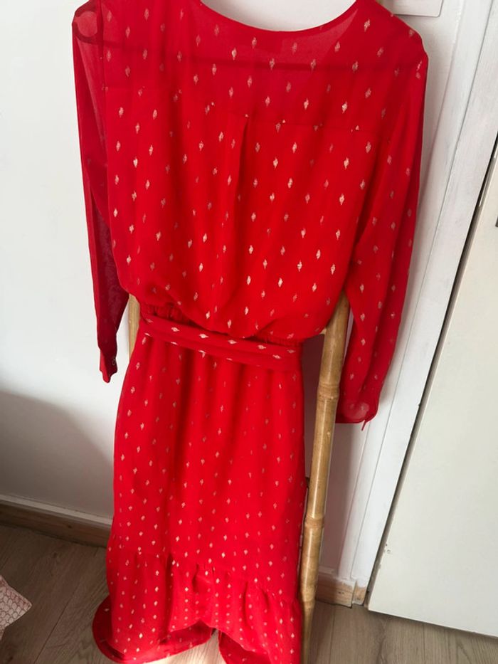 Robe longue rouge et dorée la petite étoile - photo numéro 9