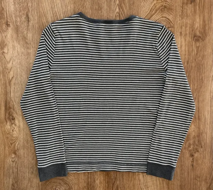 Sweatshirt/t.shirt/pull léger rayé Gris et blanc Lauren Ralph Lauren, femme, taille L (taille - photo numéro 2