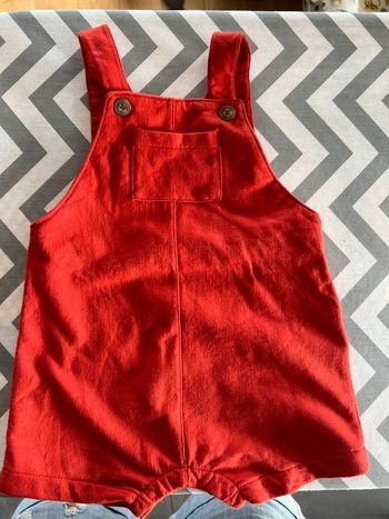 Salopette en coton Rouge Petit Bateau
