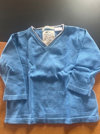Pull col V bébé garçon 