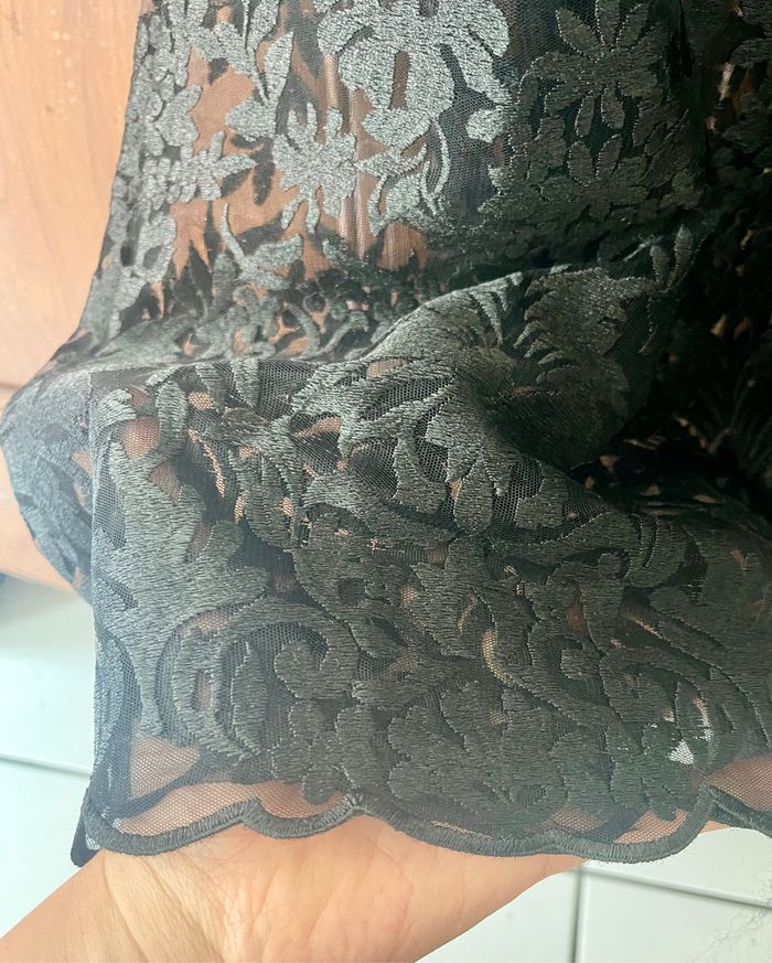 Blouse dentelle noir manches courtes - photo numéro 6