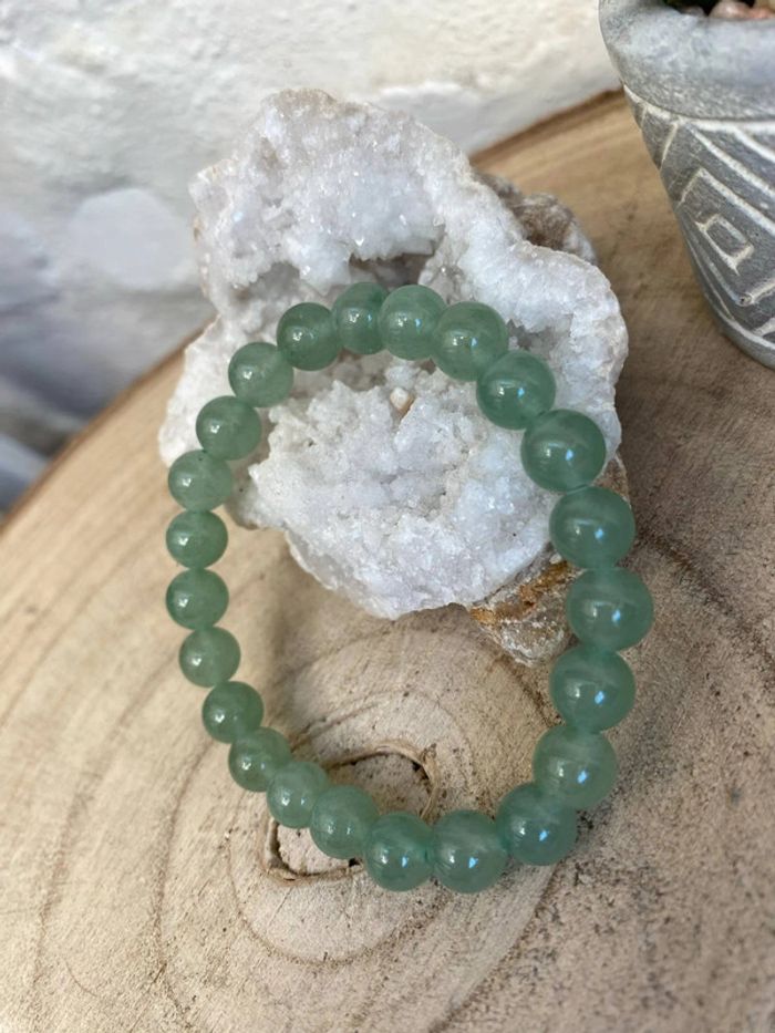 Bracelet aventurine verte 18,5 cm , lithothérapie - photo numéro 4
