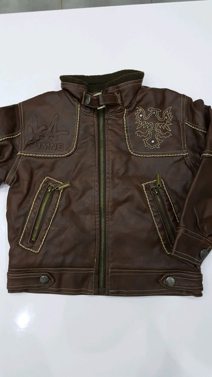 Veste imitation cuir 4 ans - photo numéro 2