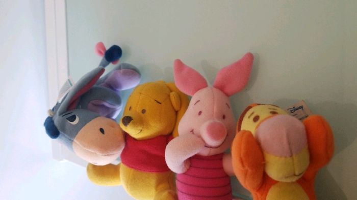 4 peluches grelot winnie l'ourson à accrocher - photo numéro 3