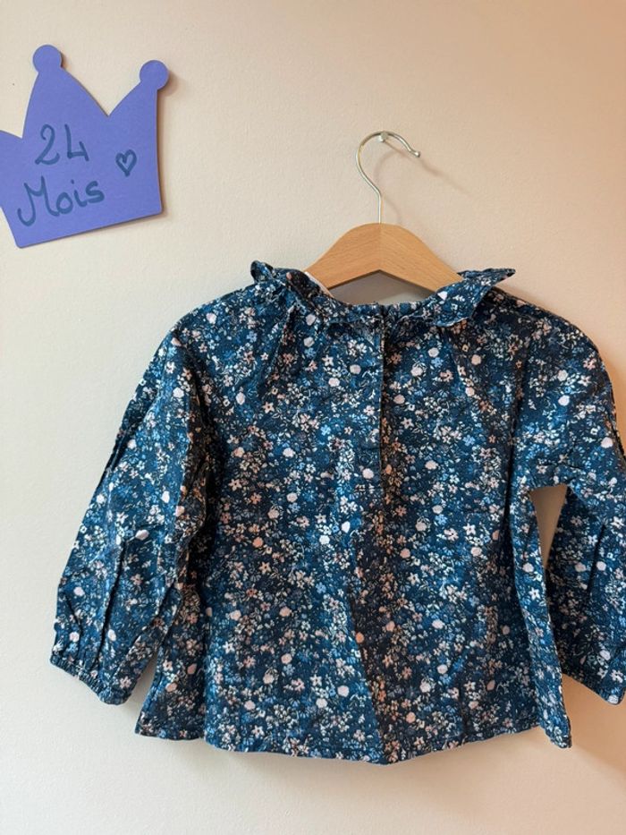Magnifique chemisier fille 24 mois Liberty tape à l œil très bon état - photo numéro 4