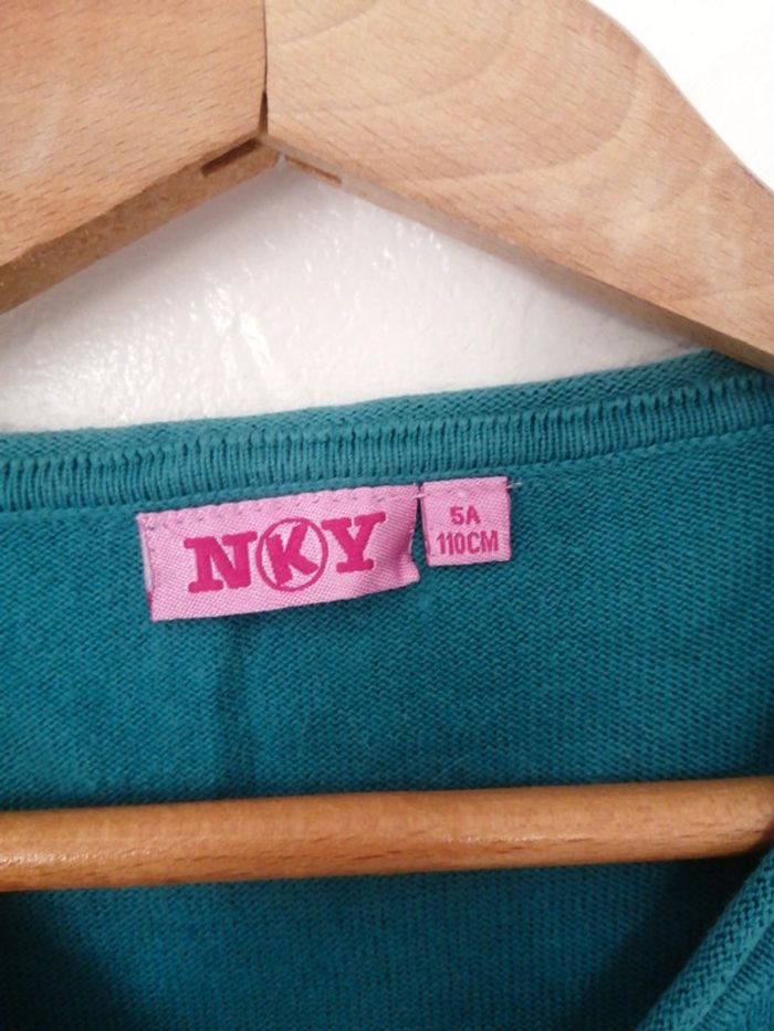 Gilet Bleu Canard Coton NKY 5 ans - photo numéro 2