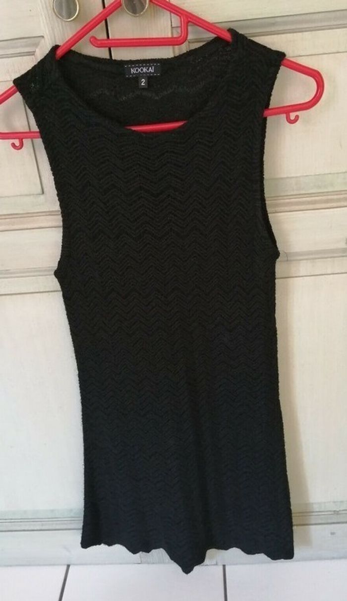 Robe Noire Style Maille Crochet Kookai Taille 36 - photo numéro 9