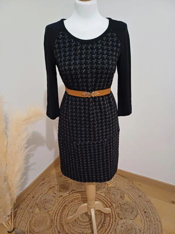 Robe noire chaude à motifs Camaieu taille S/M 36/38