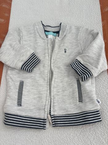 Gilet gris Obaibi - 6 mois