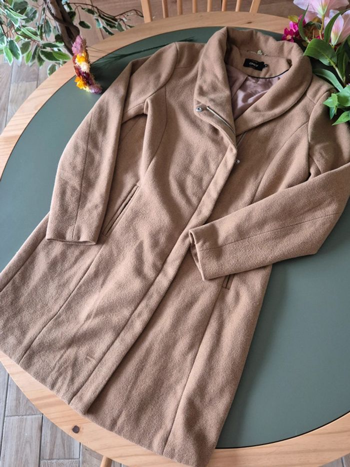 Manteau marron clair only taille M - photo numéro 2