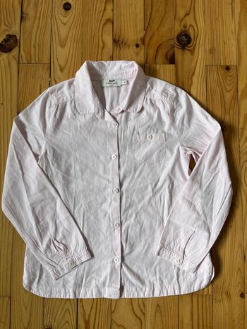 Chemise rayée rose Cyrillus 8 ans